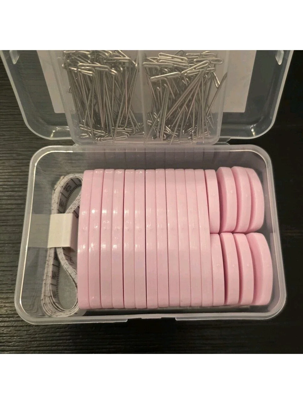 Knit Blocking Combs Set 20 Blockers With Tape Measure Storage Case New